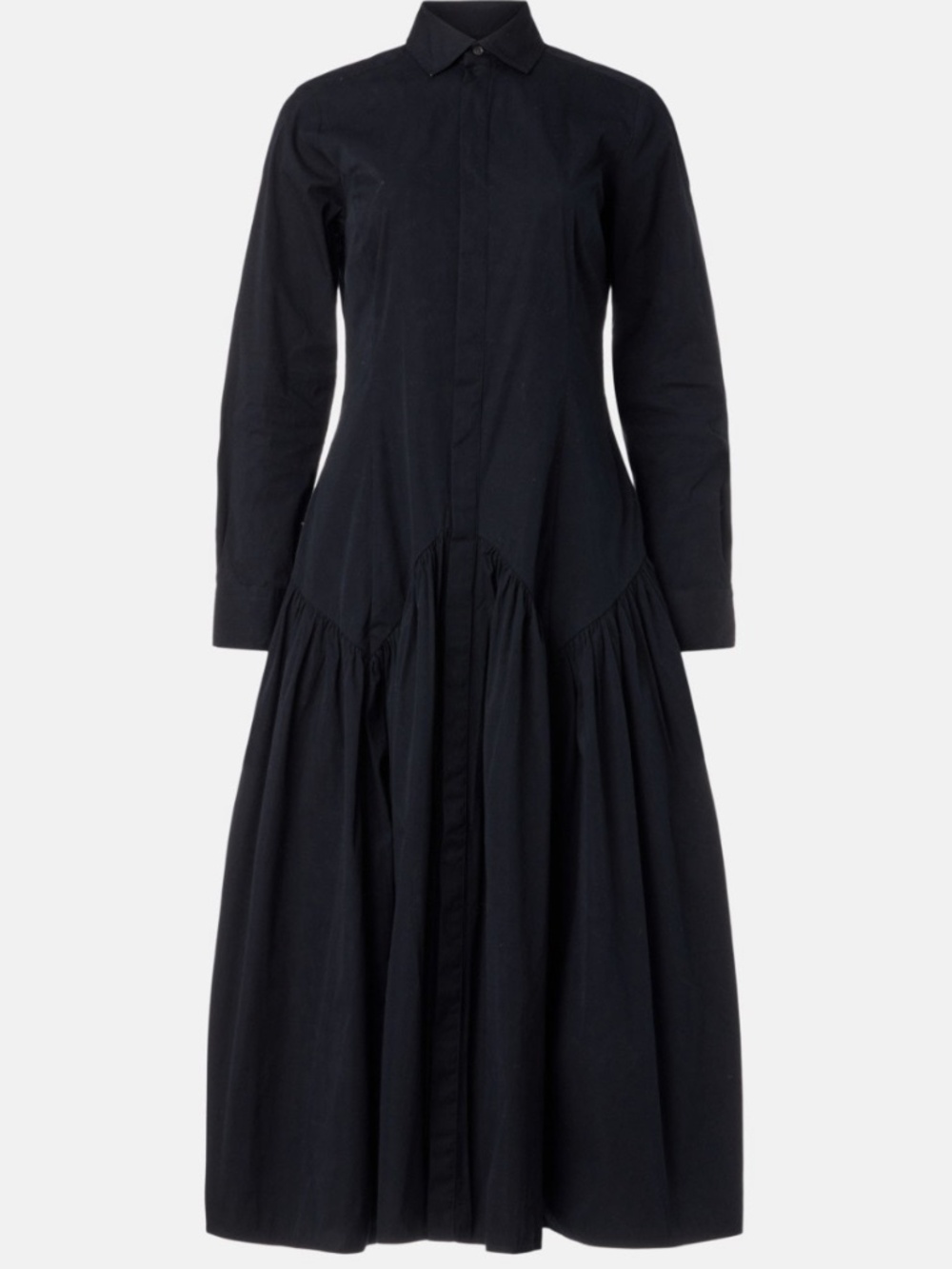 Polo Ralph Lauren Black Long Sleeve Day Dress Size 8 - Picture 2 of 7